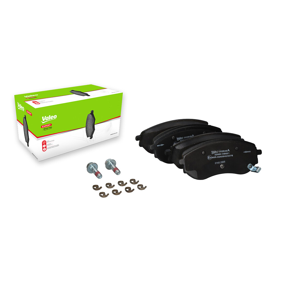 Jeu de 4 plaquettes de frein VALEO ref. 302848A